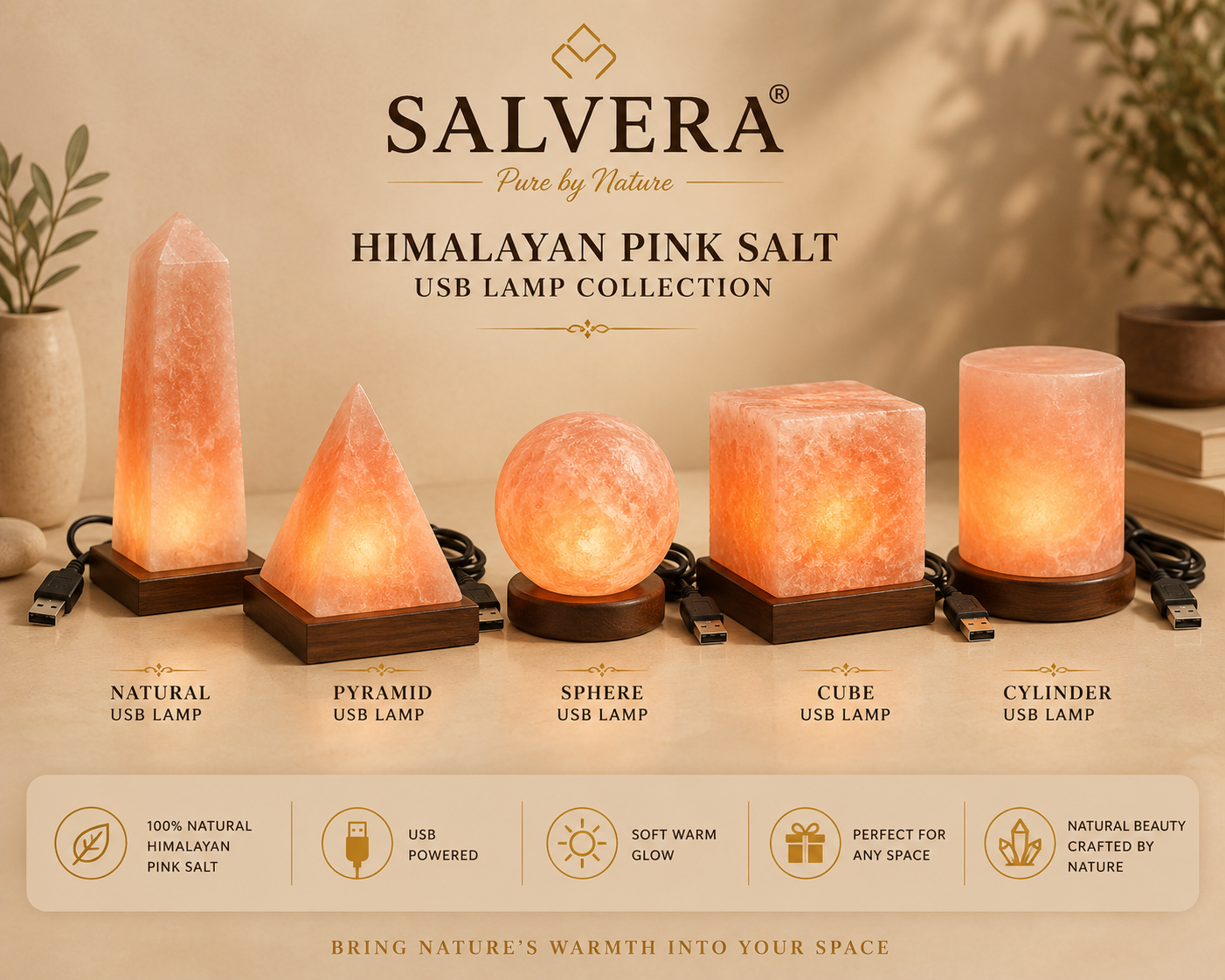 Himalayan Pink Salt Usb Lamps