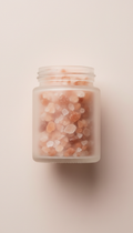 Coarse Pink Salt in Frosted Glass Jar