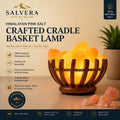 Pink Salt Wooden Basket Lamp