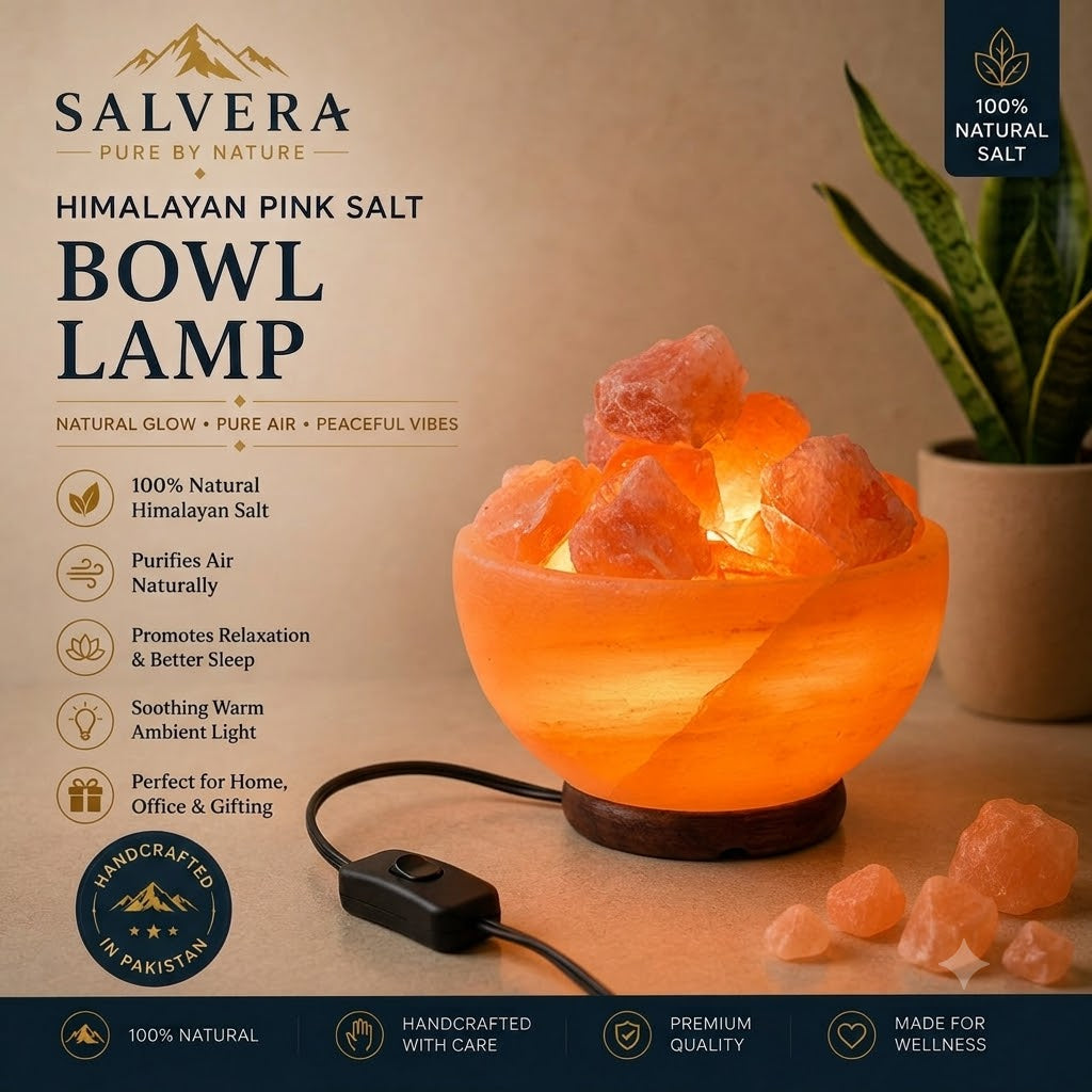Himalayan Pink Salt Fire Bowl Lamp