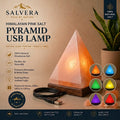 Himalayan Pink Salt Pyramid USB Lamp