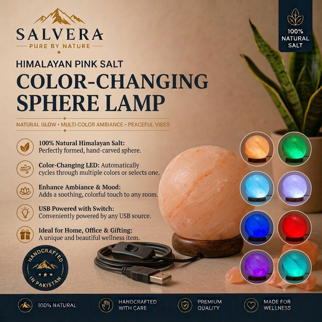Himalayan Pink Salt Sphere USB Lamp